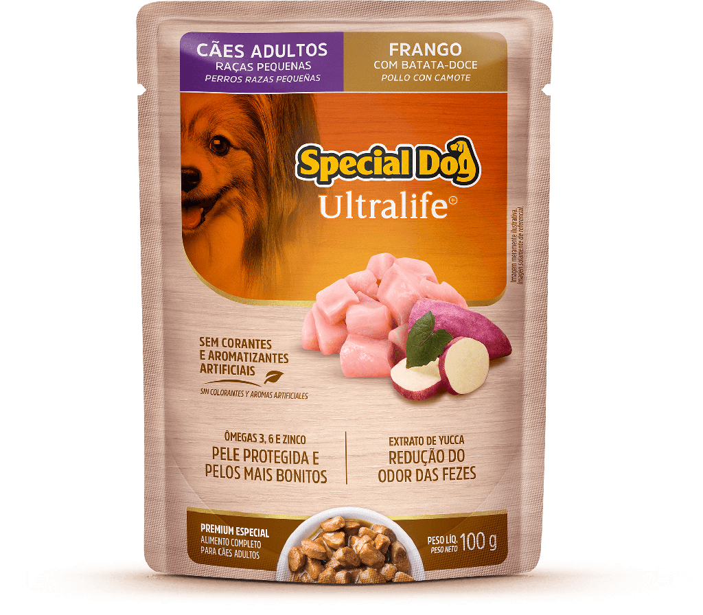 SPECIAL DOG SACHÊ ULTRALIFE ADULTOS RAÇAS PEQUENAS SABOR FRANGO 100g