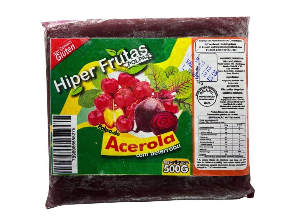POLPA ACEROLA C/BETERRABA 500G
