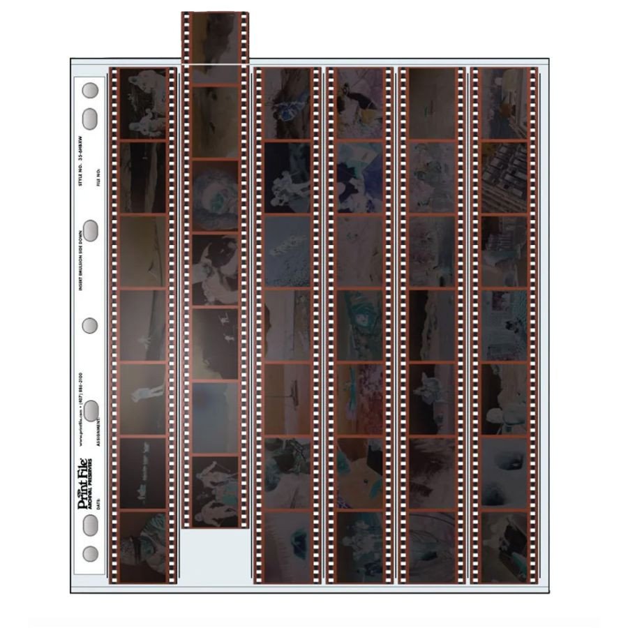 Porta Negativos PrintFile  35-6HBXW  para filmes 35mm ( pack 100 Folhas)