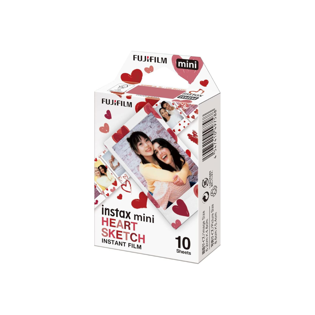 Filme Instax Mini Heart Sketch  10 Fotos