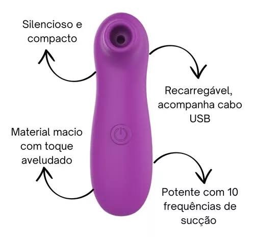 Sugador clitoriano recarregável 