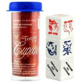 DADO EROTICO TOQUE DO CUPIDO - 03 DADOS COLORIDOS