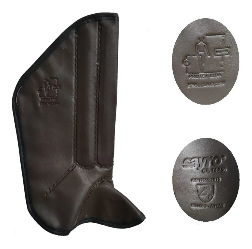  PERNEIRA DE COURO BIDIM CORTE/PICADA COM VELCRO CÓD.916