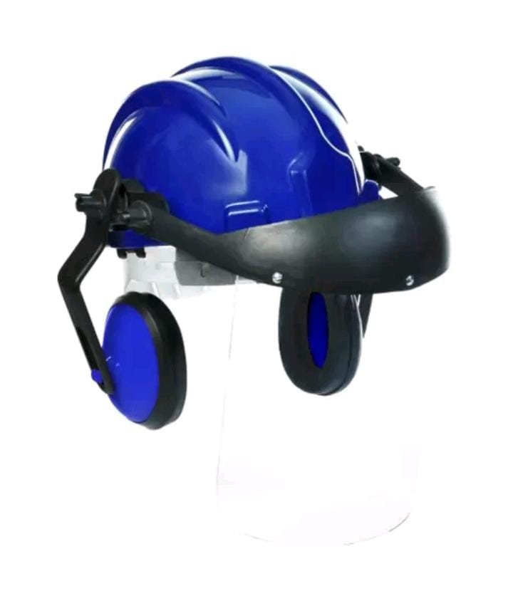  CAPACETE PLT AM + PROT. AUDITIVO + PROT. FACIAL INCOLOR  CÓD.675                              