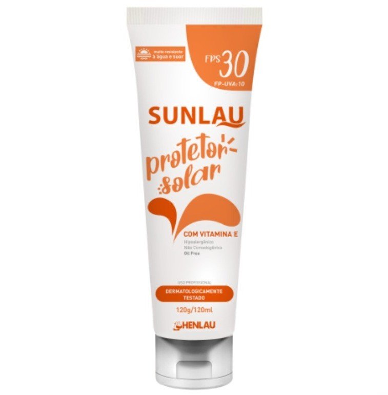 SUNLAU PROTETOR SOLAR FPS30 UVA/UVB  VITAM. E  120G  CÓD.665
