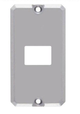 TAMPA ALUMINIO 1 TOMADA RJ45 MULTIPLO 3/4 - CÓD.371