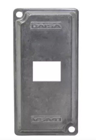 TAMPA ALUMINIO 1 TOMADA RJ45 MULTIPLO 1 - CÓD.375