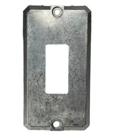  TAMPA ALUMINIO 1 TOMADA MULTIPLO  DE 3/4 - CÓD.368