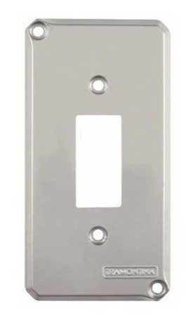 TAMPA ALUMINIO 1 TOMADA MULTIPLO DE 1 - CÓD.372