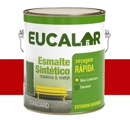  TINTA ESMALTE 4X3,6 EUCALAR VERMELHO BRILHANTE - CÓD.154