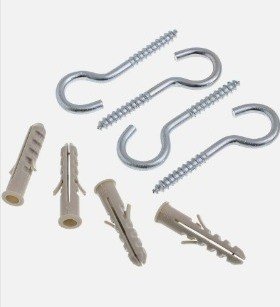 BUCHA DE NYLONSB GANCHO 8MM ABERTO - CÓD.470