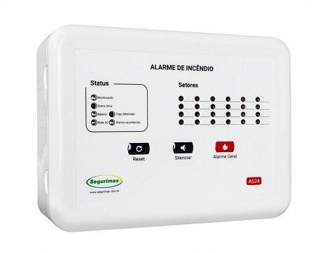 CENTRAL DE ALARME INC. CONVEN. -  24 SETORES-24V-COM BATERIA CÓD.241