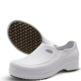SAPATO EVA SOFT WORKS ANTIDERRAPANTE BRANCA/PRETA BB95