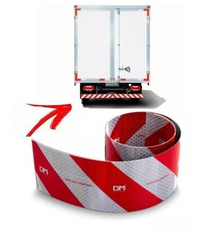 FITA REFLETIVA P/PARACHOQUE  10CM X 1,2M DM CÓD.1198