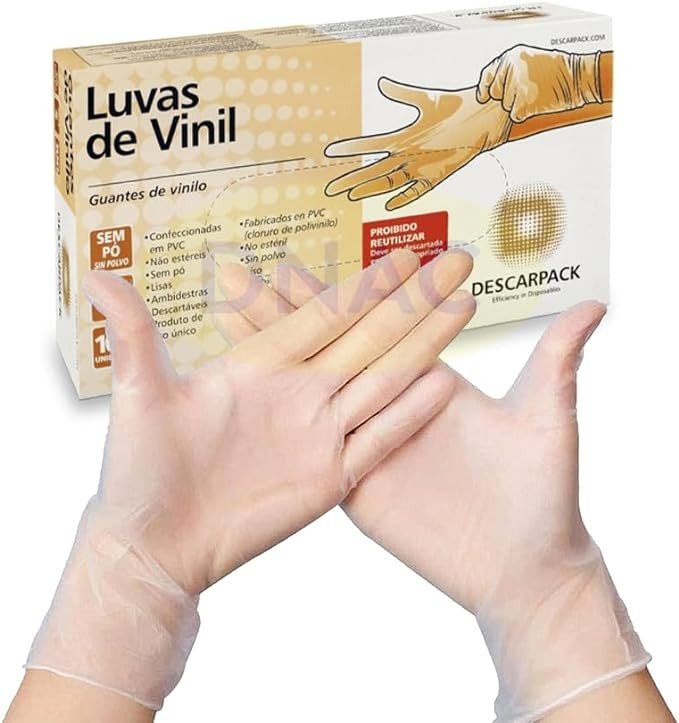 LUVA EPI DE VINIL INCOLOR DESCARPACK