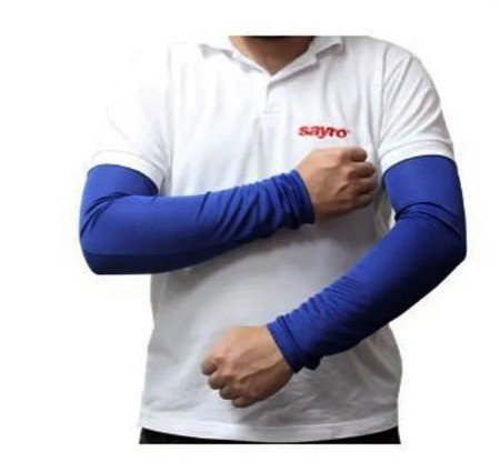  MANGA HELANCA 100% POLIESTER CINZA/AZUL SAYRO P - M- G