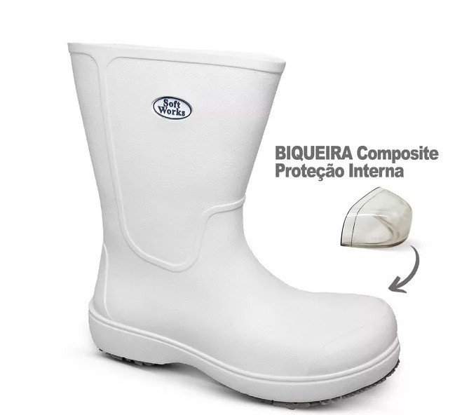 BOTA ACQUA  SOFT WORK CANO LONGO  BIQUEIRA DE COMPOSITE
