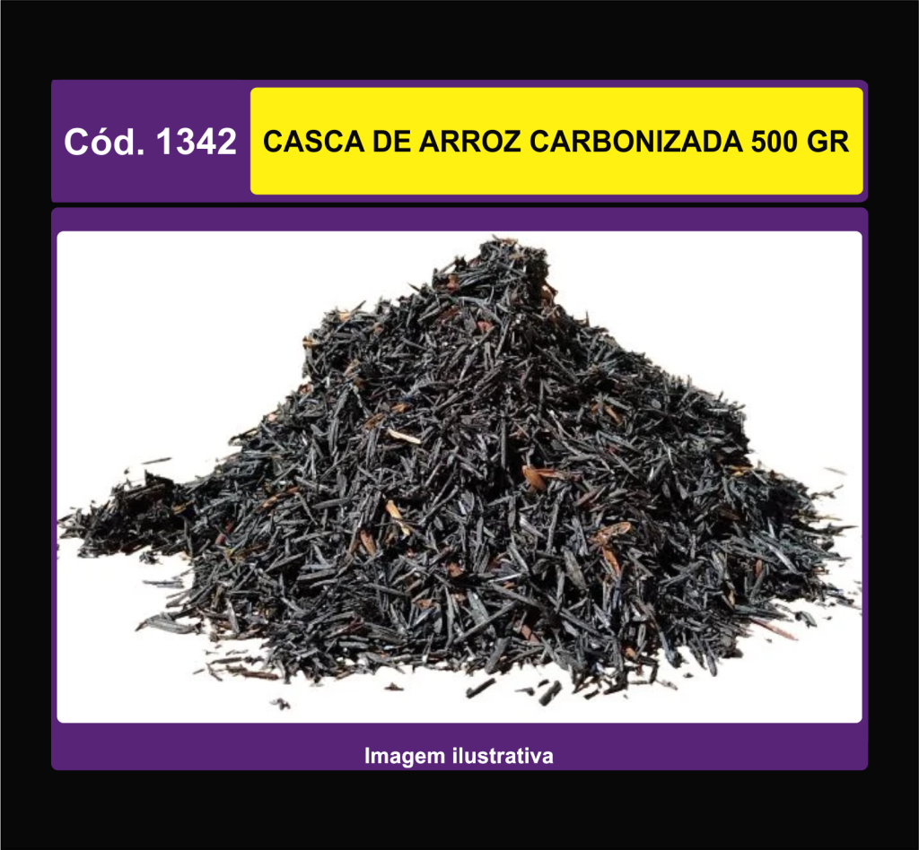 SUBSTRATO CASCA DE ARROZ CARBONIZADA 500 GR 1342