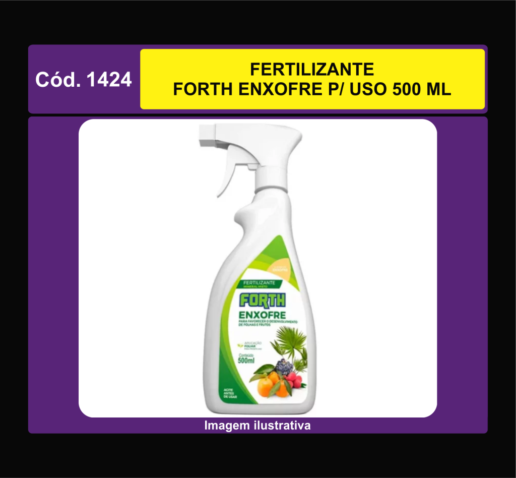 FERTILIZANTE FORTH ENXOFRE P/ USO 500 ML 1424