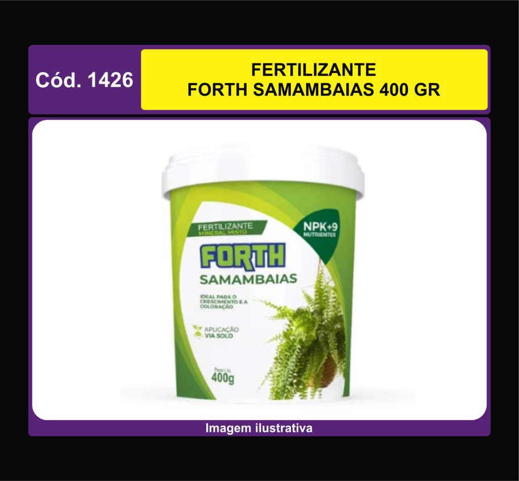 FERTILIZANTE FORTH SAMAMBAIAS 400 GR 1426