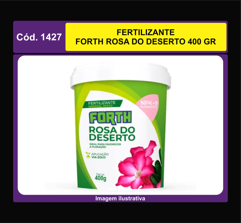 FERTILIZANTE FORTH ROSA DO DESERTO 400 GR 1427