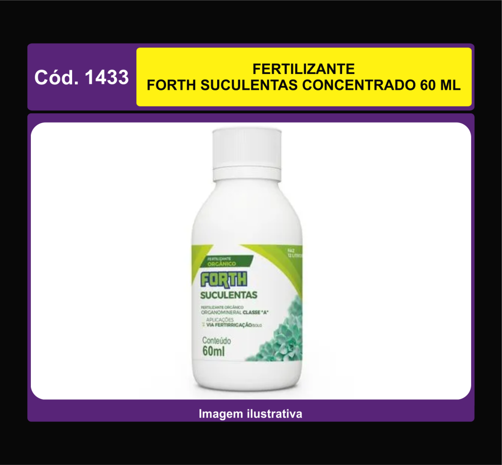 FERTILIZANTE FORTH SUCULENTAS CONCENTRADO 60 ML 1433