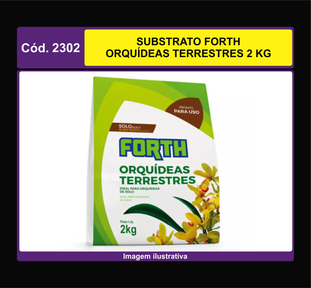 SUBSTRATO FORTH ORQUIDEAS TERRESTRES 2 KG 2302 