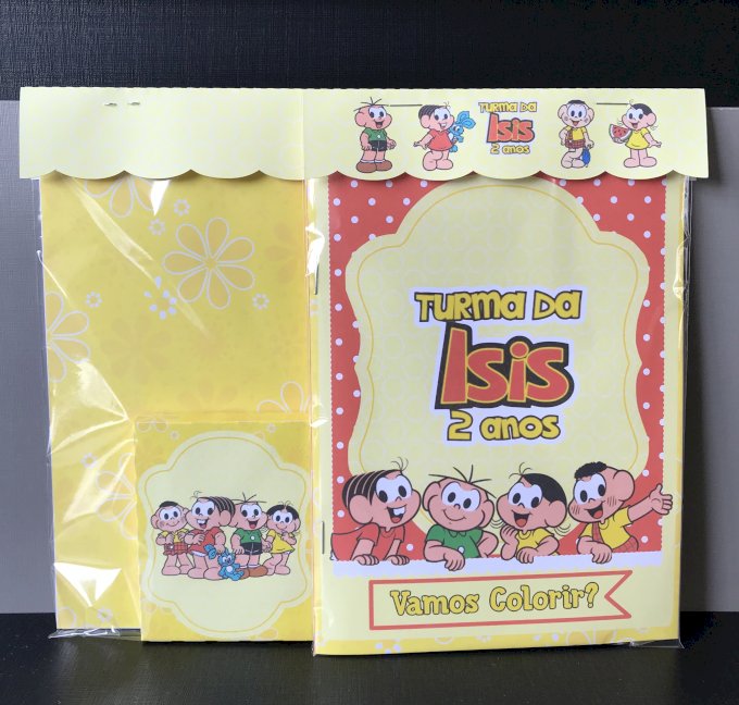 Livro de colorir - 6 giz de cera