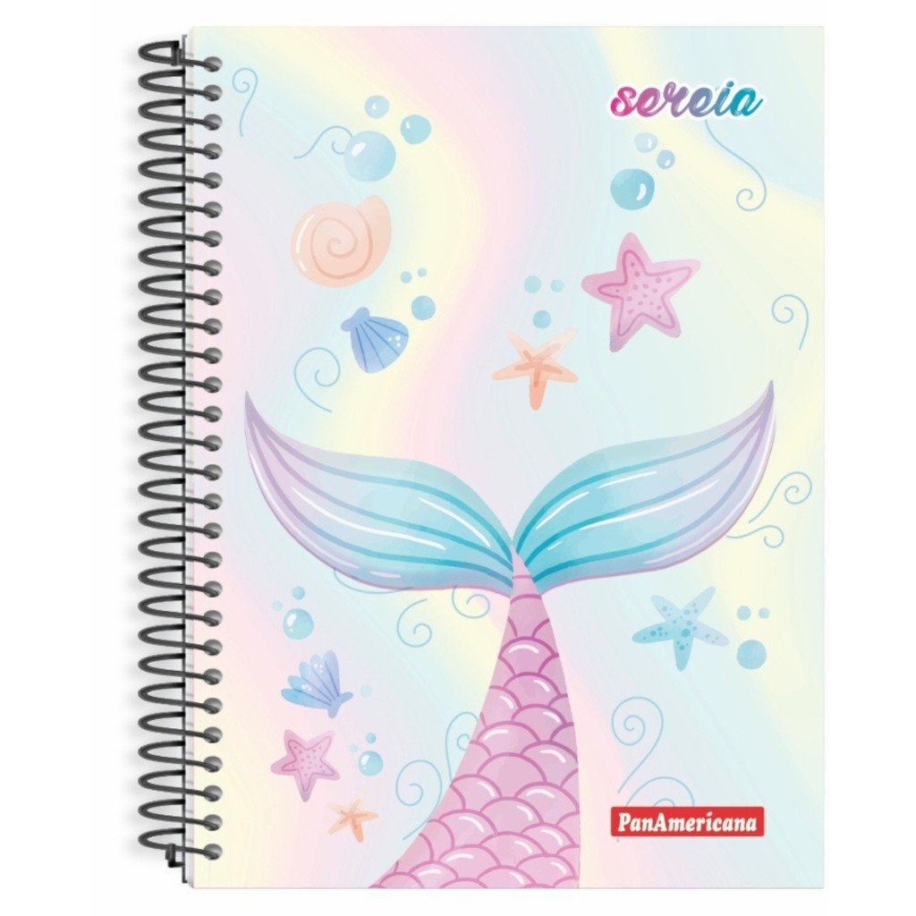 Caderno Sereia Pan Americana 160 Folhas