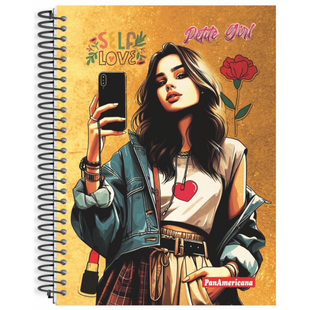 Caderno Petite Girl Pan Americana (1 Matéria)