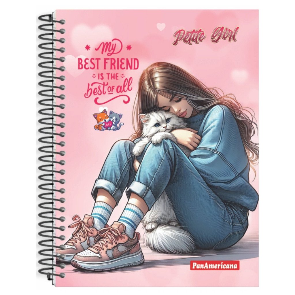 Caderno Petite Girl Pan Americana (1 Matéria)