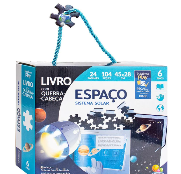 Jogo Livro Quebra Cabeça Espaço - Sistema Solar - 3A Progressivo