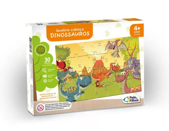 Quebra-Cabeças 30 peças -  Dinossauros