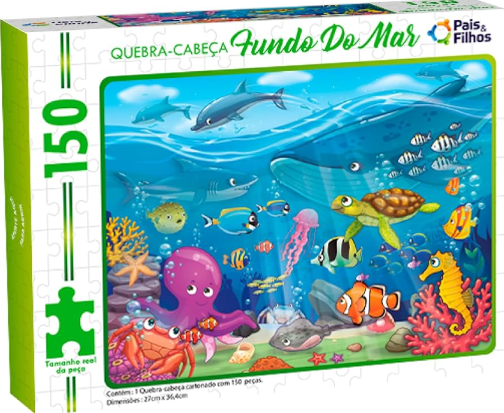 Quebra-Cabeças 150 peças - Fundo do Mar