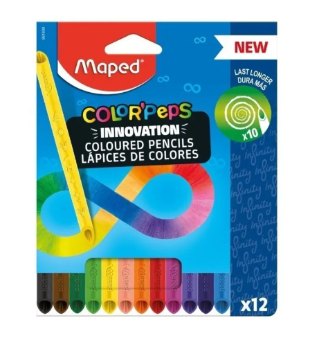 Lápis de Cor Colorpeps Infinity - Maped 12 cores