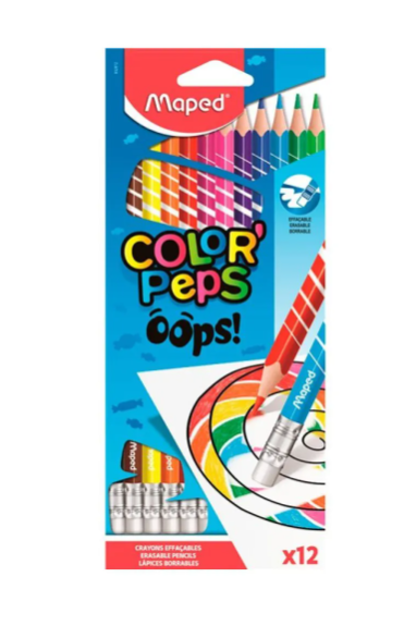 Lápis de Cor - Maped - Colorpeps Oops! - 12 Cores apagáveis