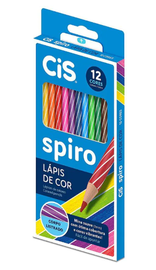 Lápis de cor 12 Cores - Cis Spiro