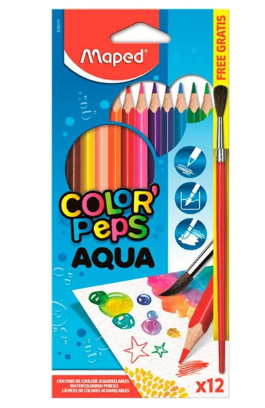 Lápis de Cor Aquarelável 12 Cores - Maped