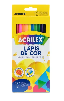 Lápis de Cor 12 Cores - Acrilex