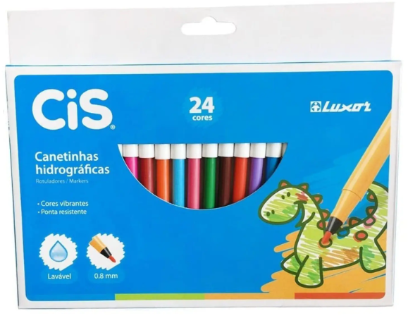Canetinha Hidrográfica 24 Cores - Cis