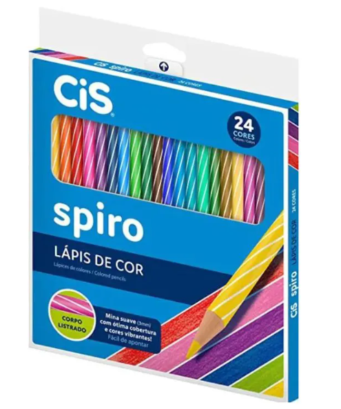 Lápis de Cor Cis Spiro 24 cores 