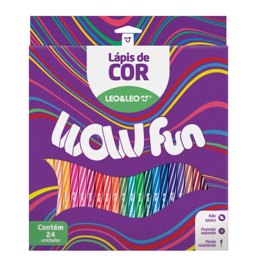 Lápis De Cor Wow 24 Cores Leo&Leo