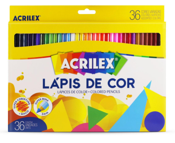 Lápis de Cor 36 cores - Acrilex
