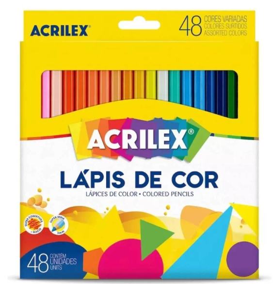 Lápis de Cor 48 Cores - Acrilex