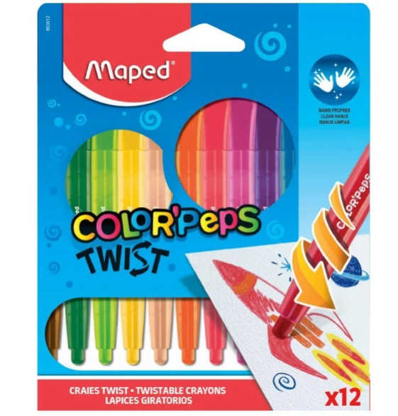 Giz Color’peps Plasticlean 12 Cores – Maped