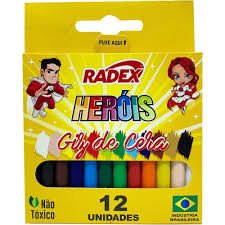 Giz de cera 12 cores - Radex