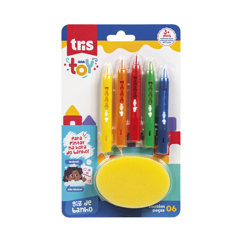 Giz de Banho Tris - 6 Cores