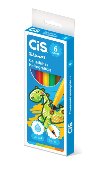 Canetinhas Hidrográficas 6 Cores - Cis