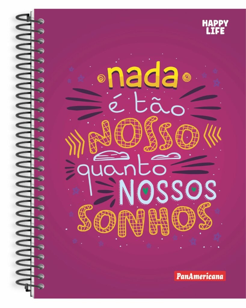 Caderno Happy Life - 20 Matérias - Pan Americana 