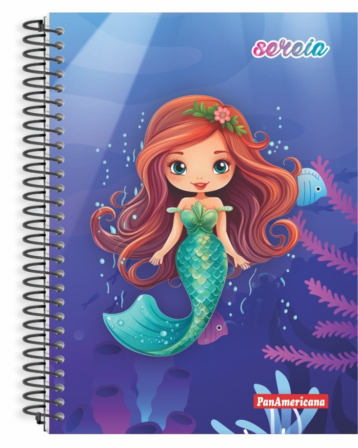 Caderno Sereia PanAmericana 160 Folhas